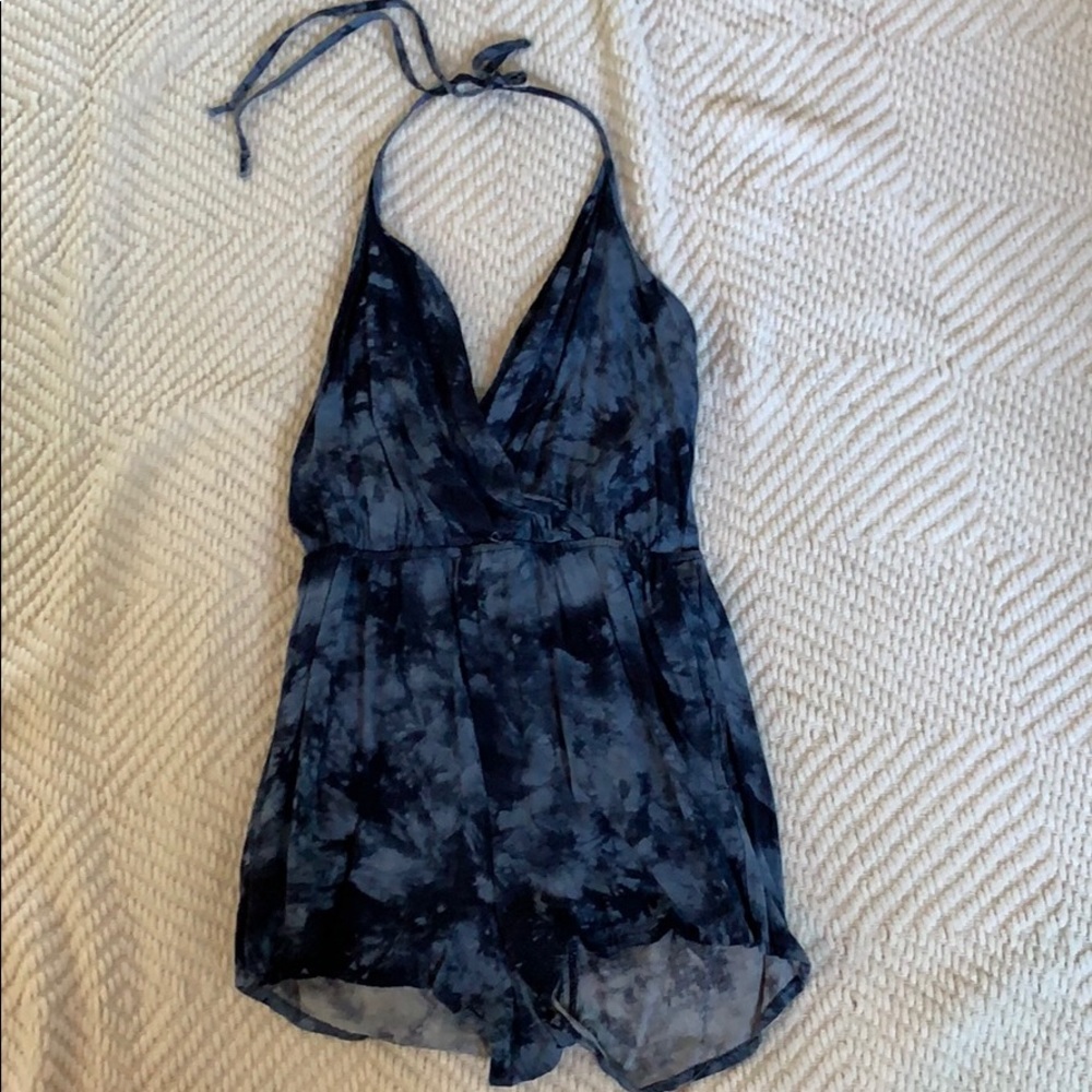 Blue Tie Dye Romper